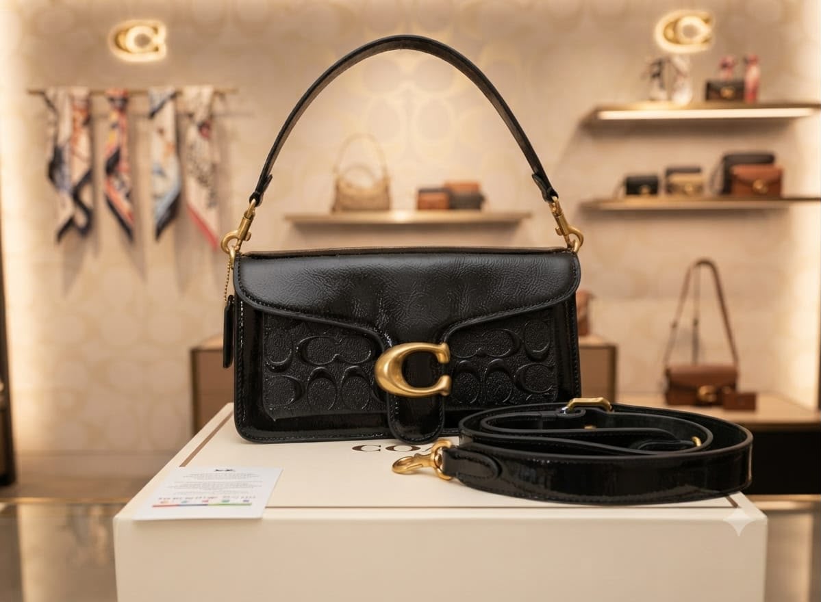 Luxury patent handbag for women