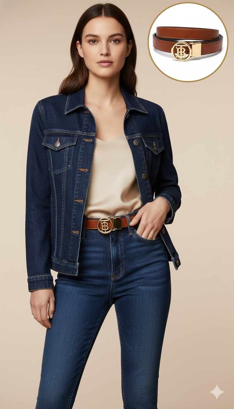 Luxury bur  slim  Belt for women