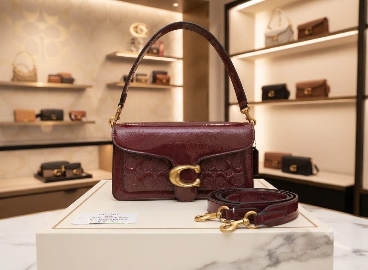 Luxury patent handbag for women