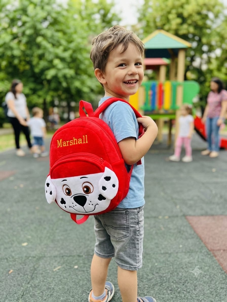 Marshal plush character backpack for kids