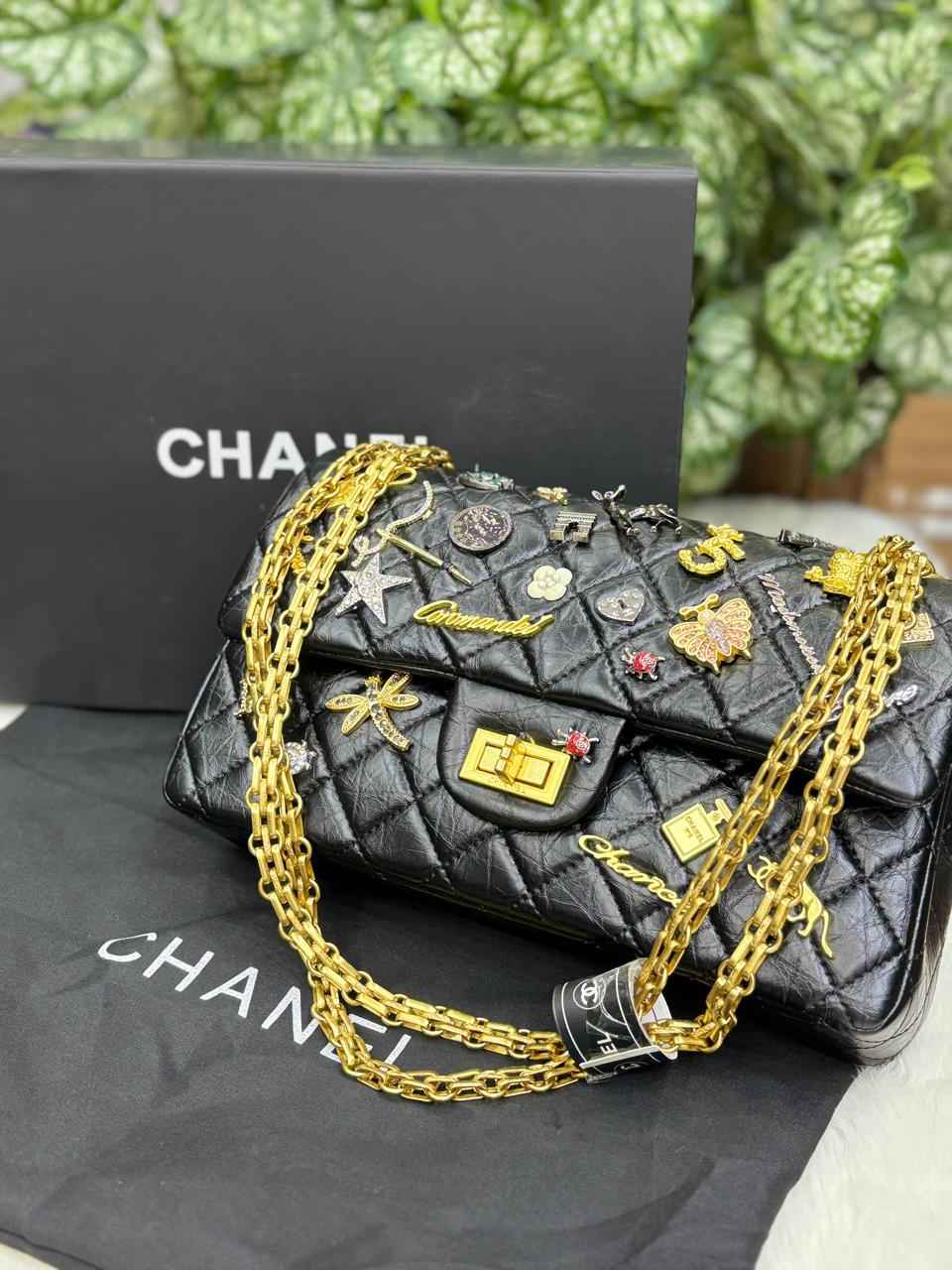 Chanel multi charms quilted bag