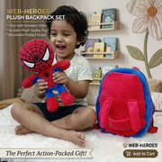 2 in 1 Spider-Man & batman plush backpack