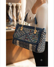 Denim Embellished Bag