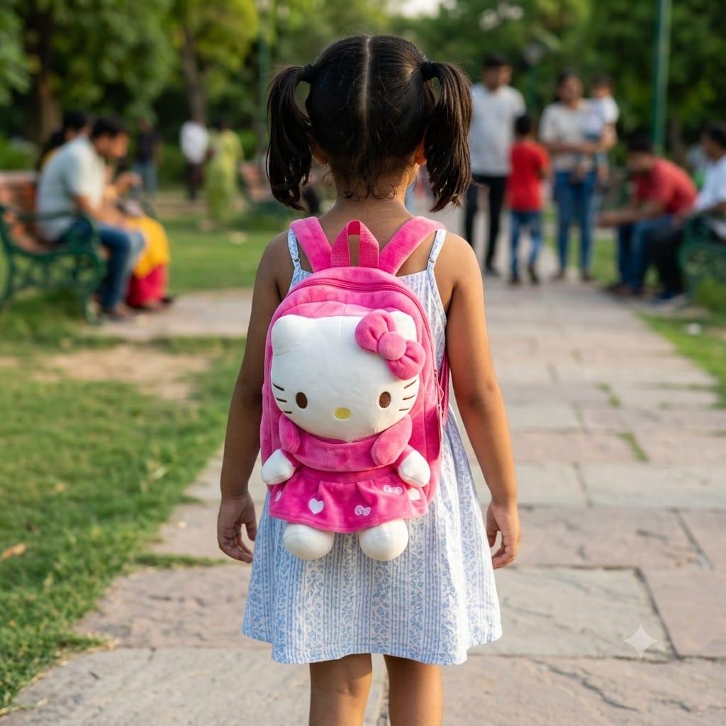 2 in 1 Hello Kitty plush toy and detachable  kids backpack
