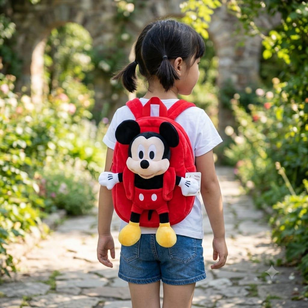 2 in 1 kids plush back pack micky n Minnie Mouse