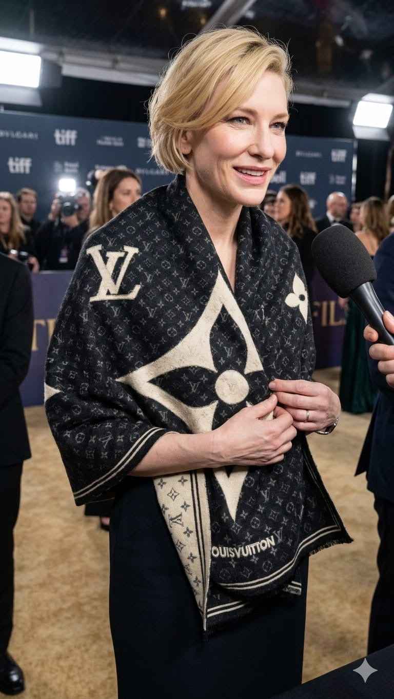 Luxury Louis Vuitton fully warm reversible shawl