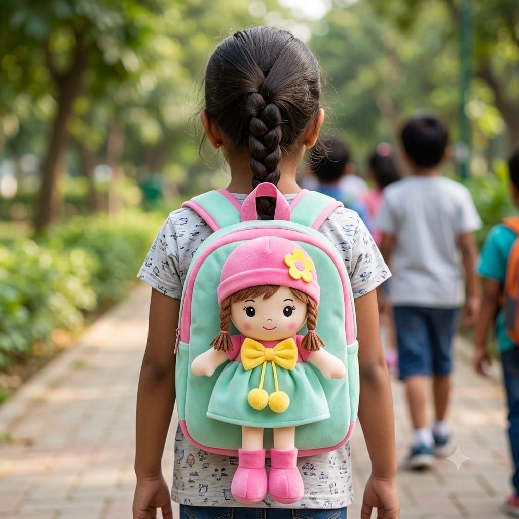 Kids doll character backpack (set of 2bags )