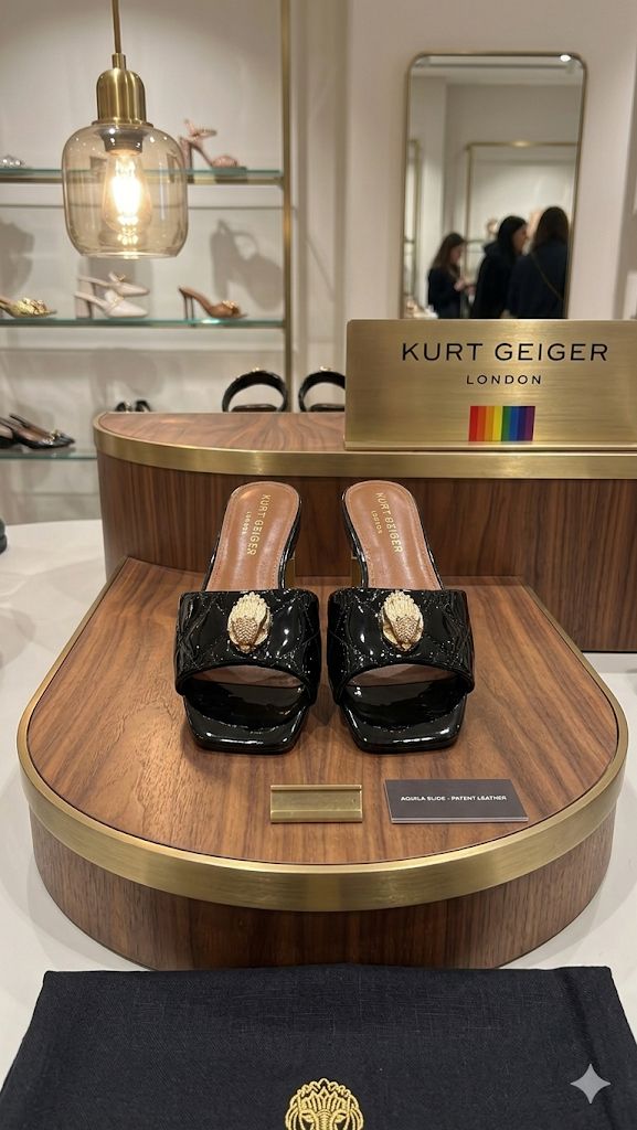 Luxury Kurt G Glossy block heel for women(2 cm heel)
