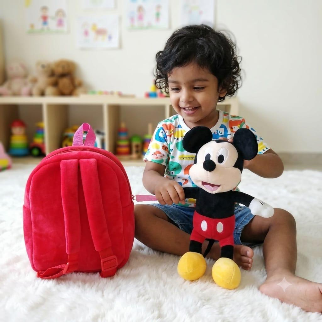 2 in 1 kids plush back pack micky n Minnie Mouse