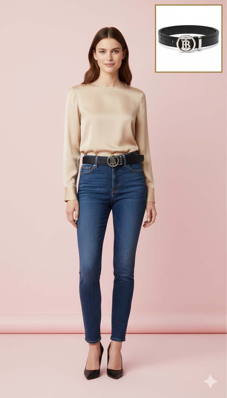 Luxury bur  slim  Belt for women