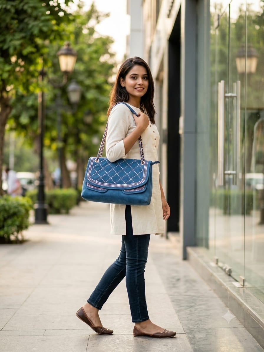 Denim Flap Sling