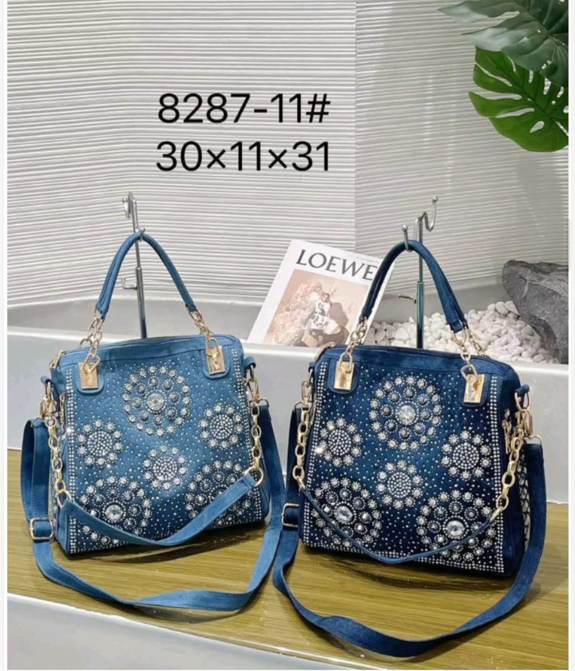 Denim Satchel Bag