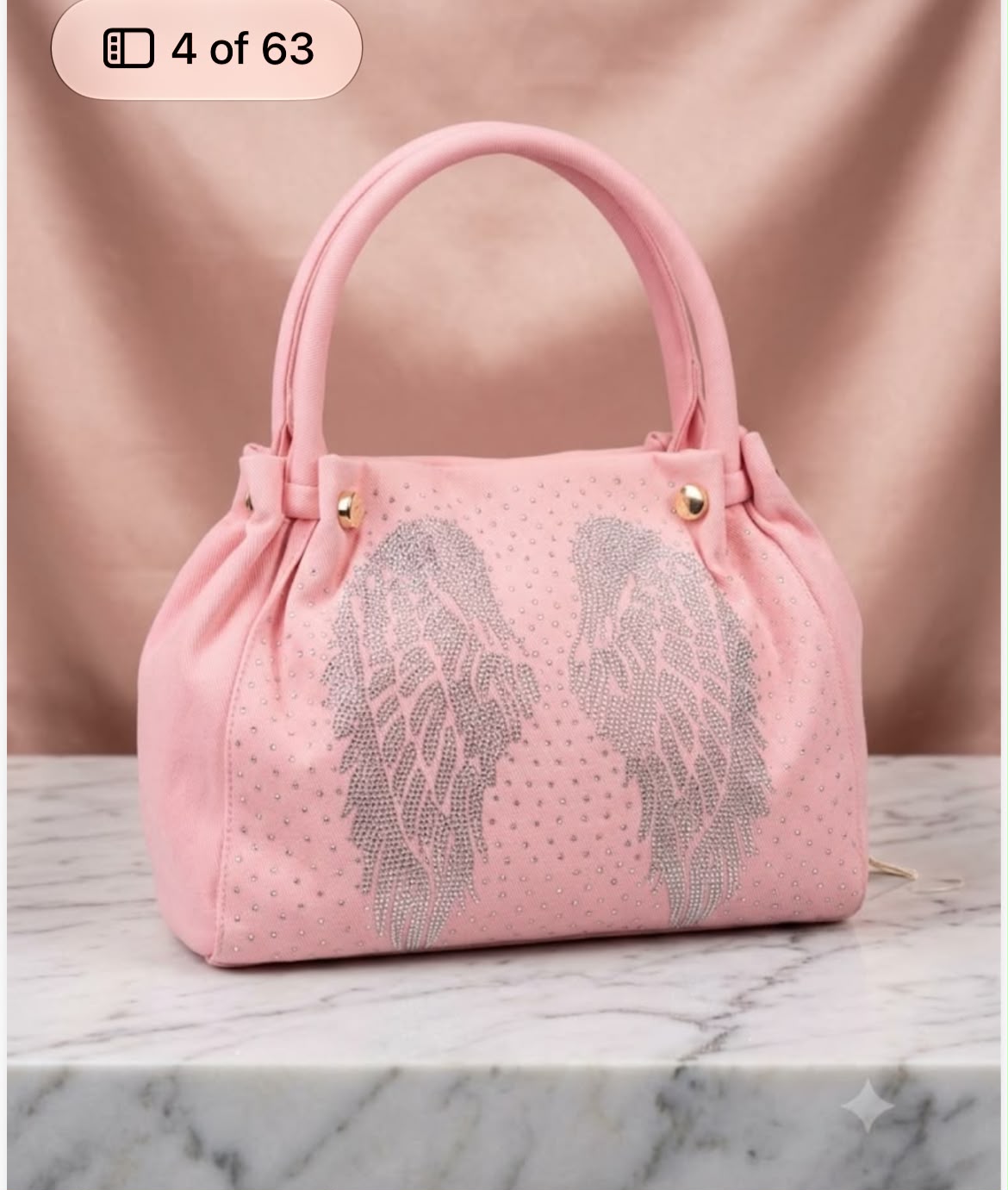 Denim feather Bag