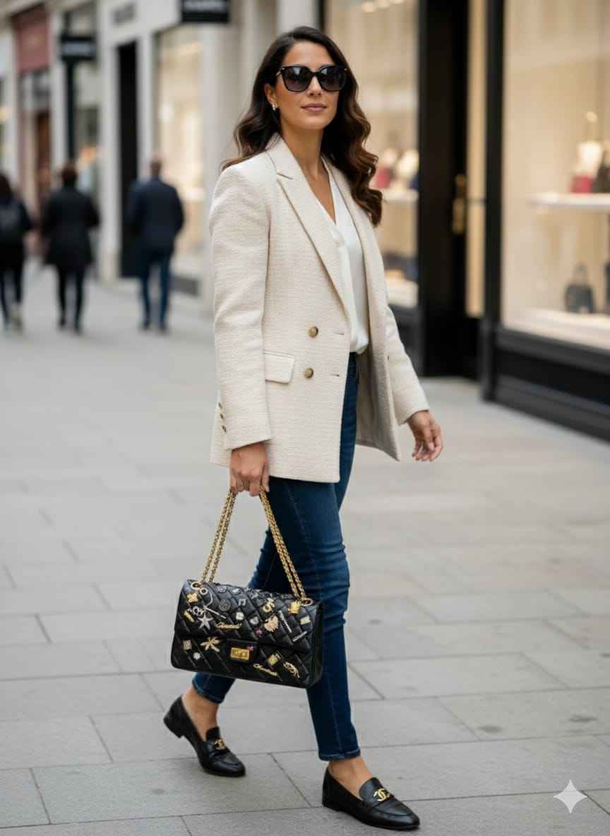 Chanel multi charms quilted bag