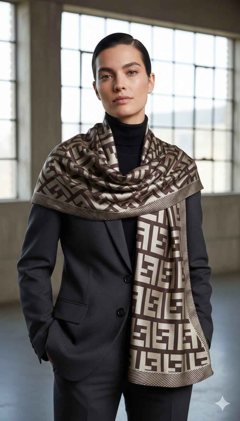 Fendi semi warm shiny stole
