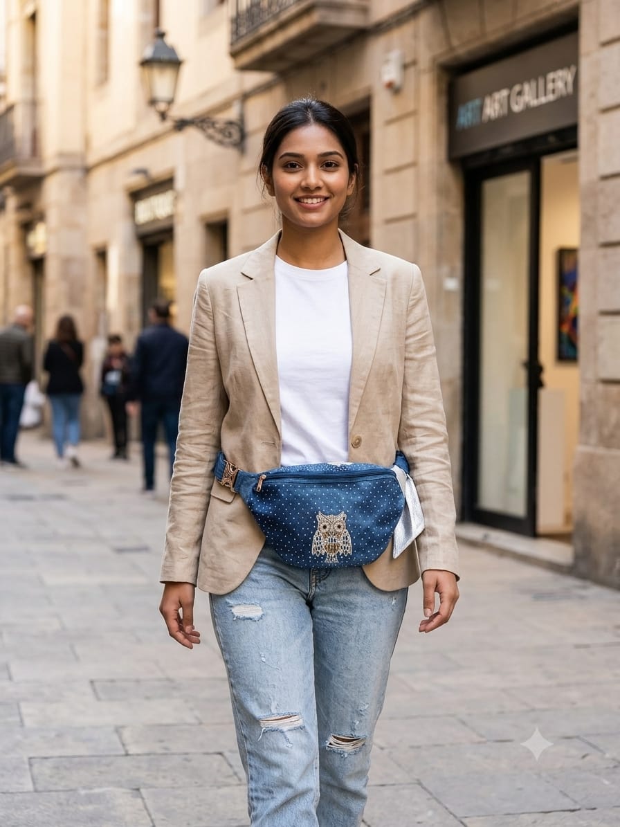 Denim Chest Bag