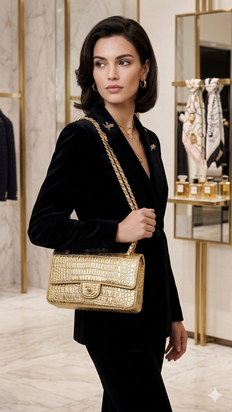 Luxury Top Notch Cha Croco Leather Bag – Made in France