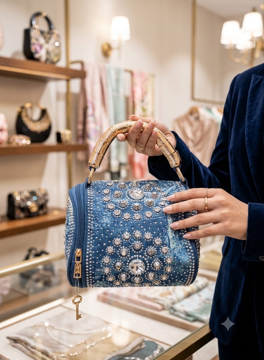 Denim Speedy bag