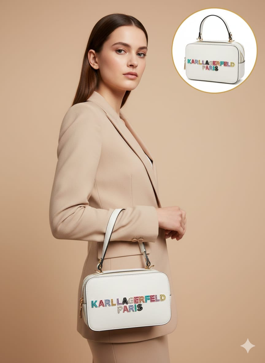Luxury Karl simone crossbody bag with broad karl lager field bel for women