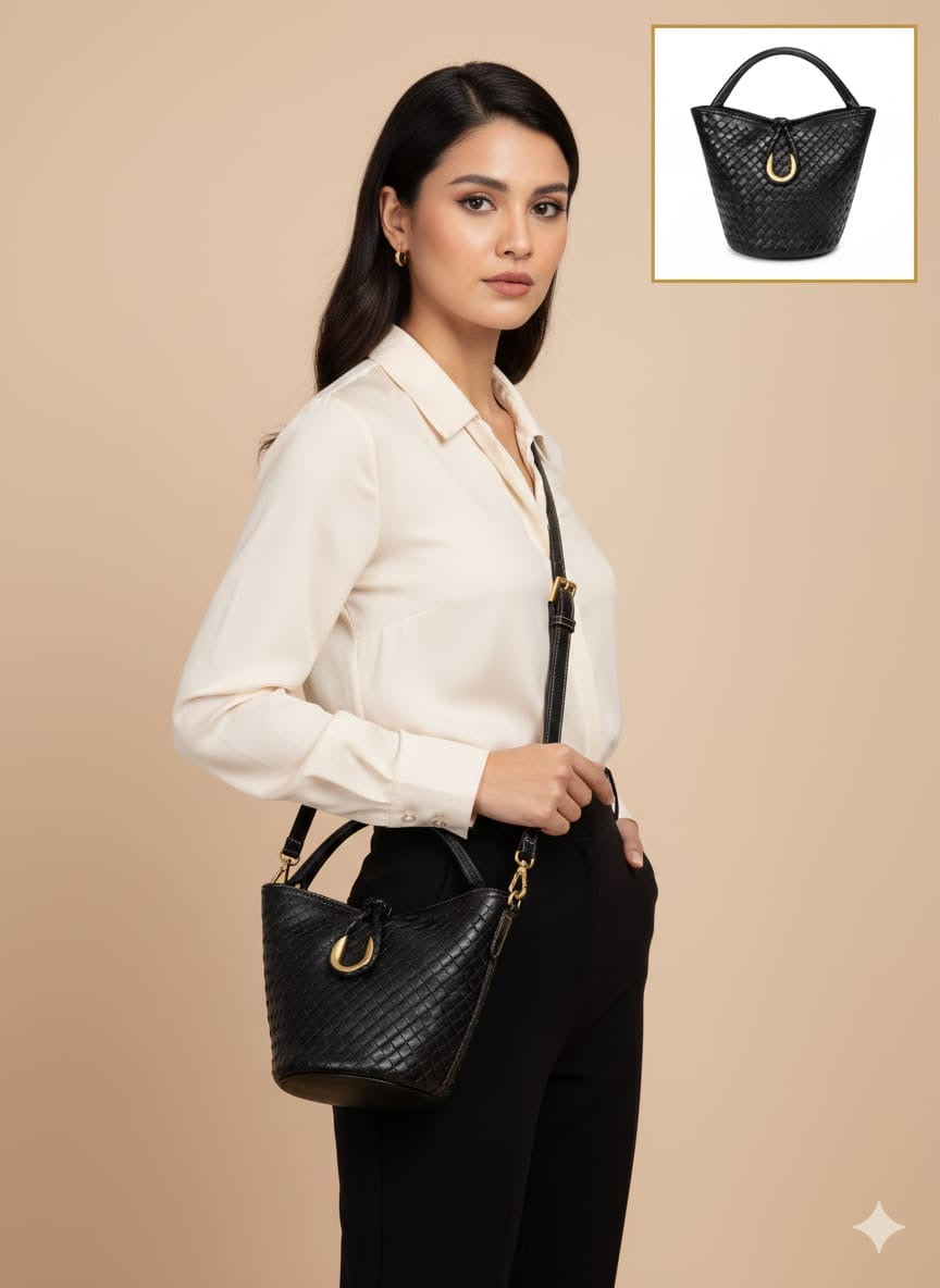 Luxury bott  Vene  Bucket Bag (Made in Italy)