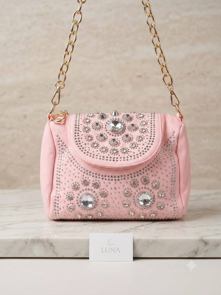 Denim Pink Flap Sling