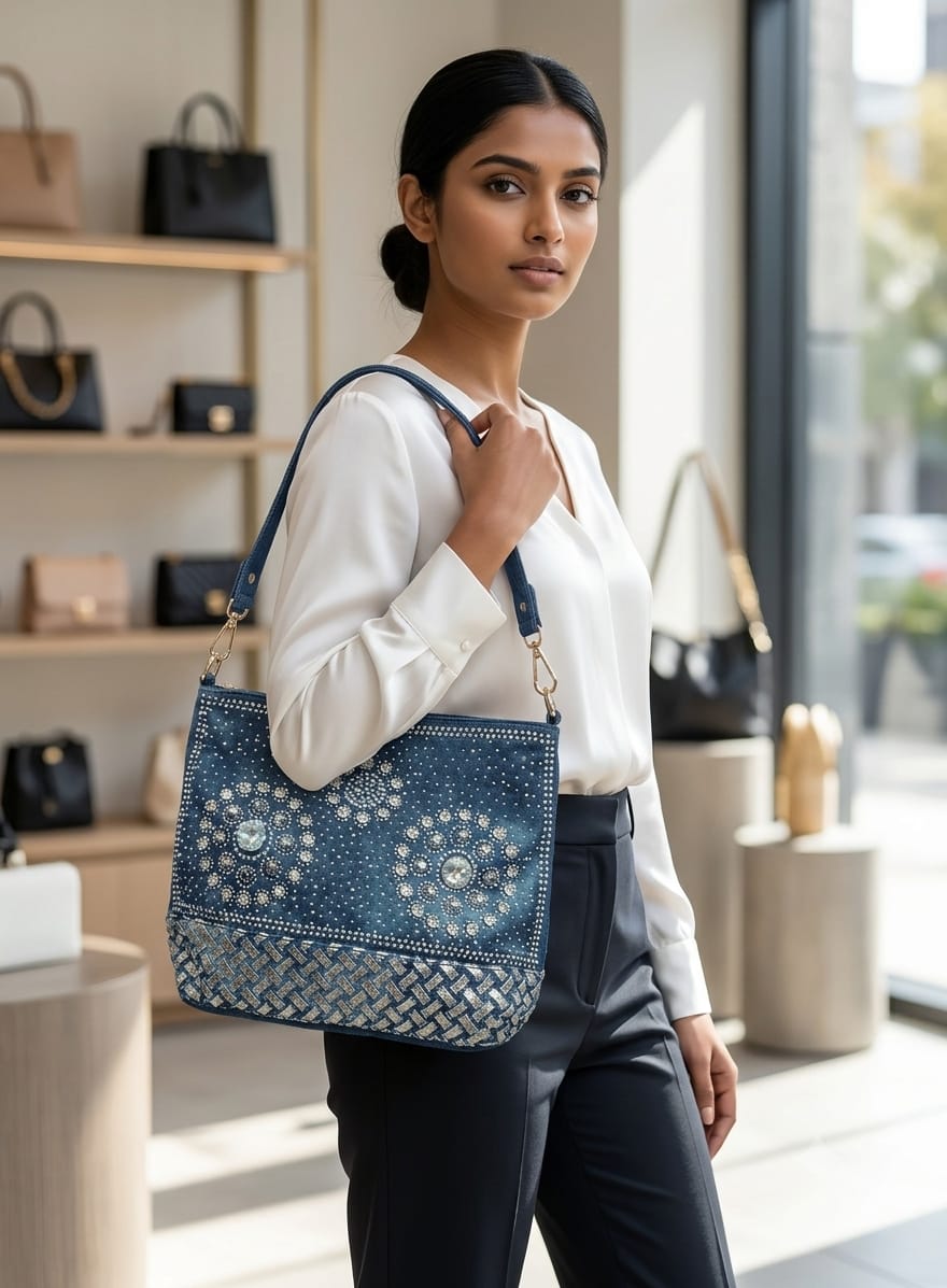Denim tote