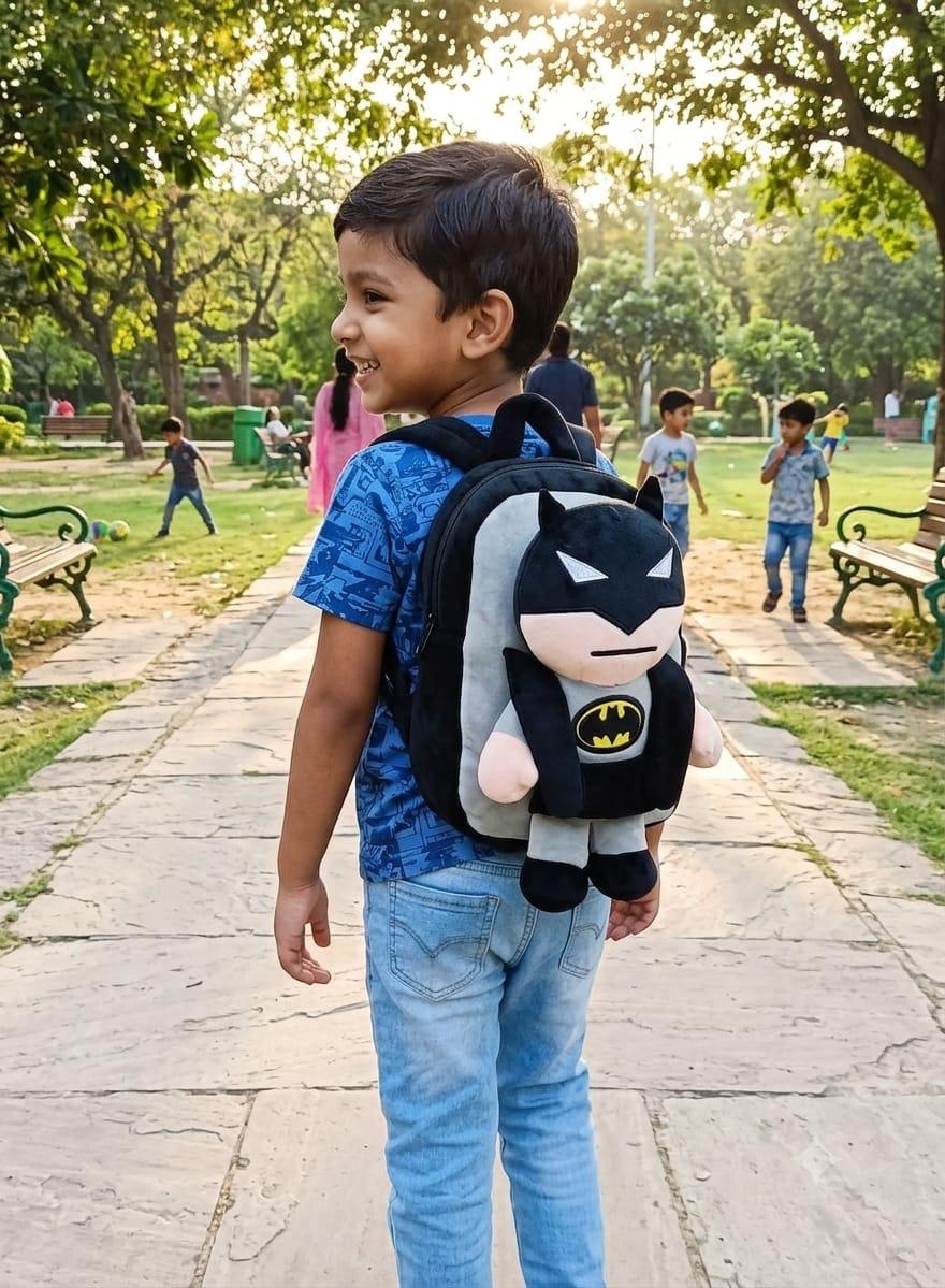 2 in 1 Spider-Man & batman plush backpack
