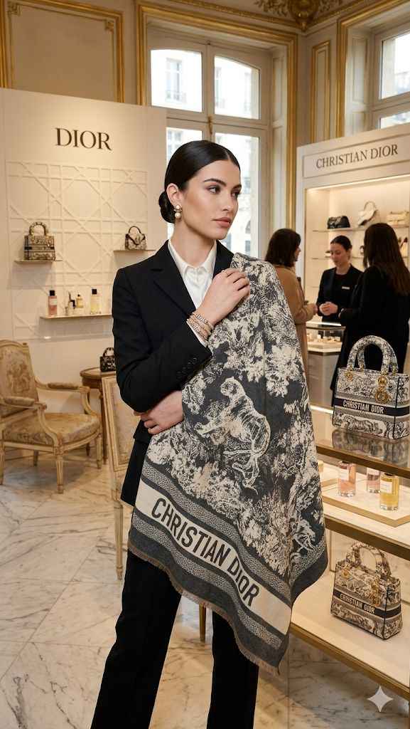 Luxury Christian Dior fully warm shawl