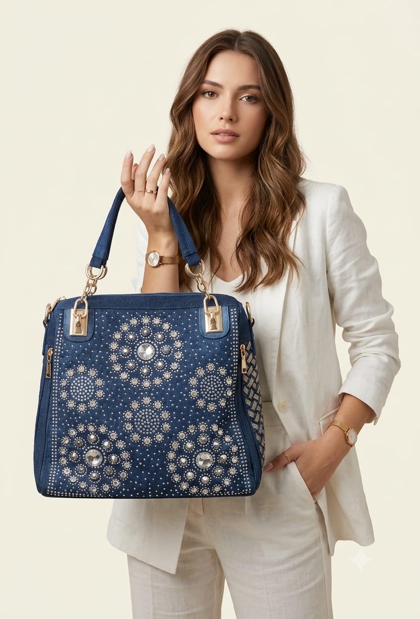 Denim Satchel Bag