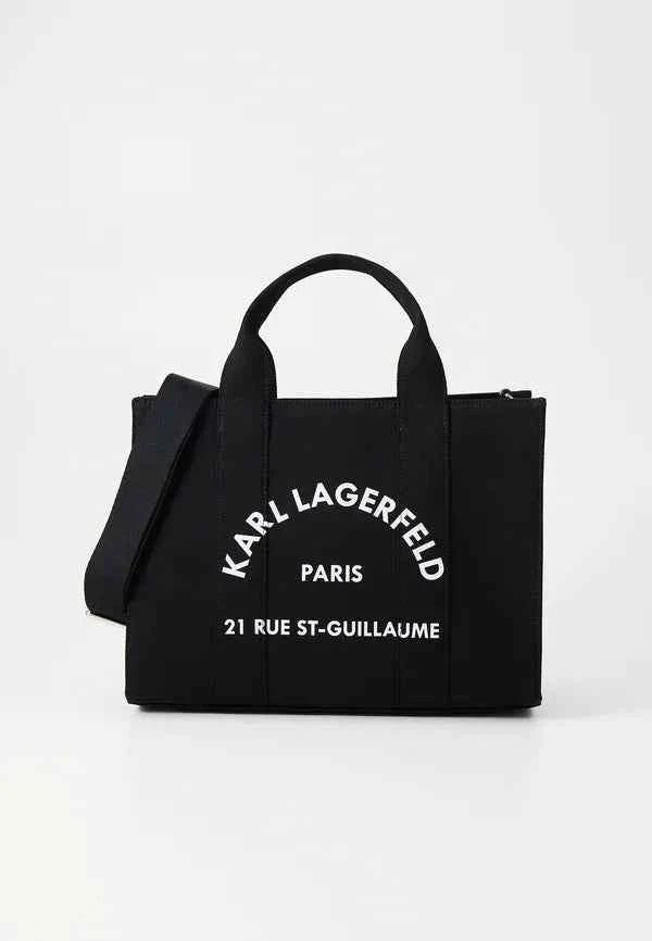 Karl lager field black canvas tote top quality