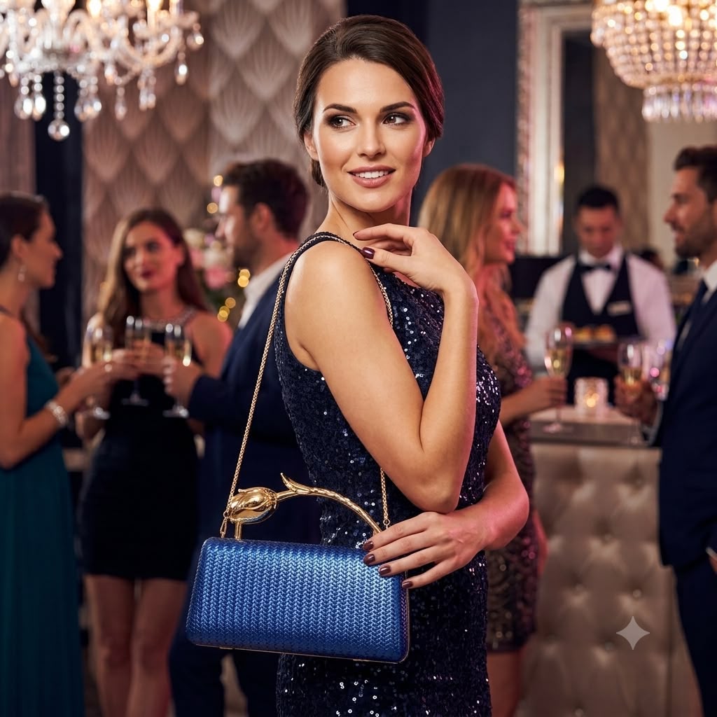 Premium lotus evening clutch for women
