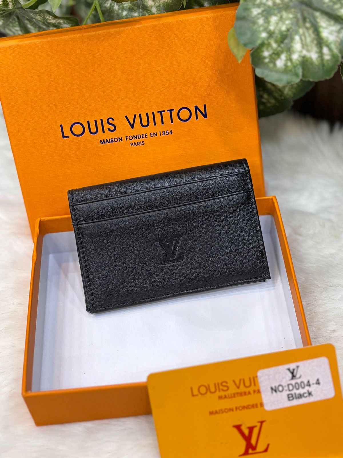 Luxury Louis Vuitton Genuine Leather Card Holder for Men