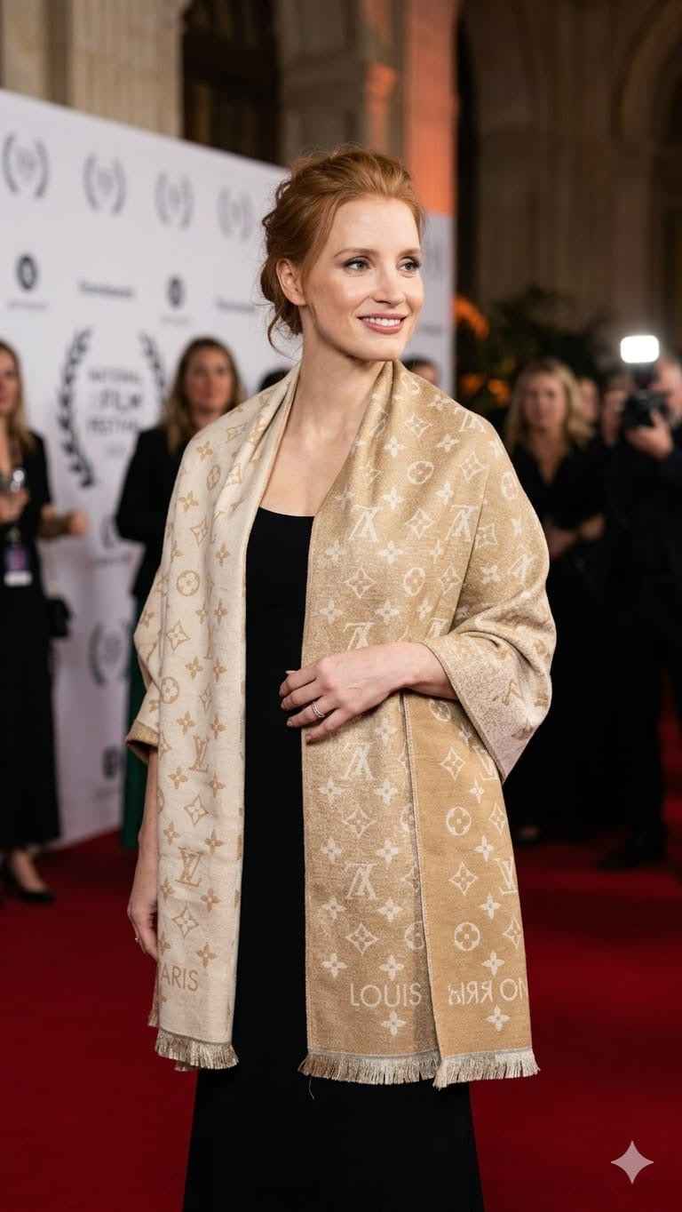 Luxury Louis Vuitton fully warm reversible shawl