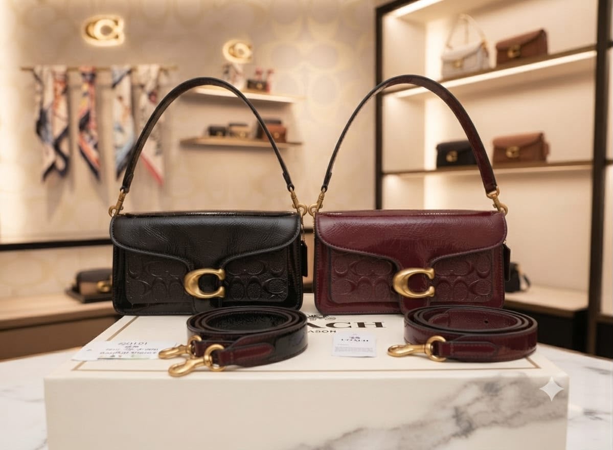 Luxury patent handbag for women
