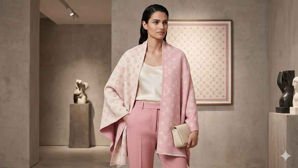 Luxury Louis Vuitton fully warm reversible shawl