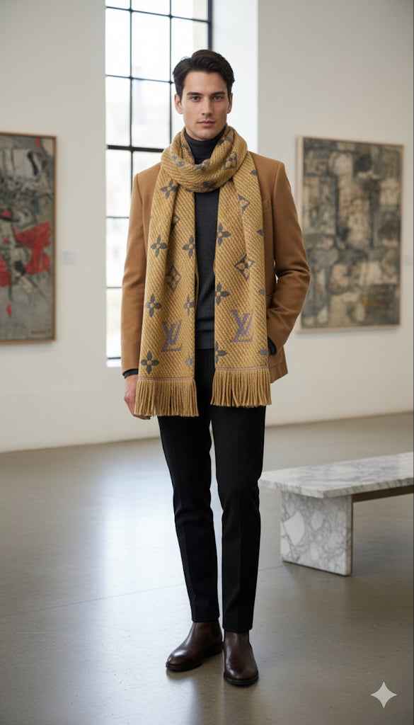 Luxury Louis Vuitton Twill Muffler for Unisex
