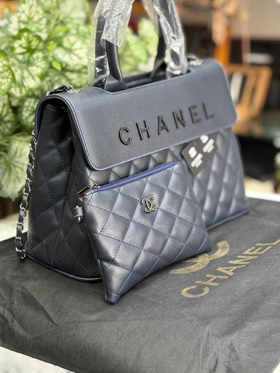 Chanel quilted bag with wallet