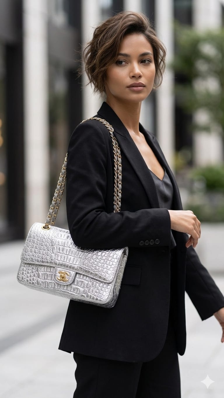 Luxury Top Notch Cha Croco Leather Bag – Made in France