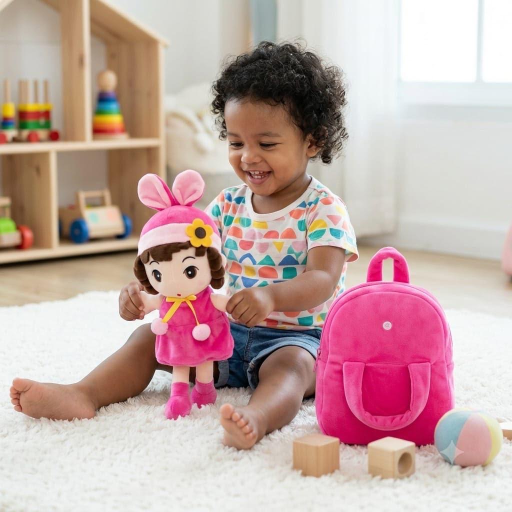Kids doll character backpack (set of 2bags )