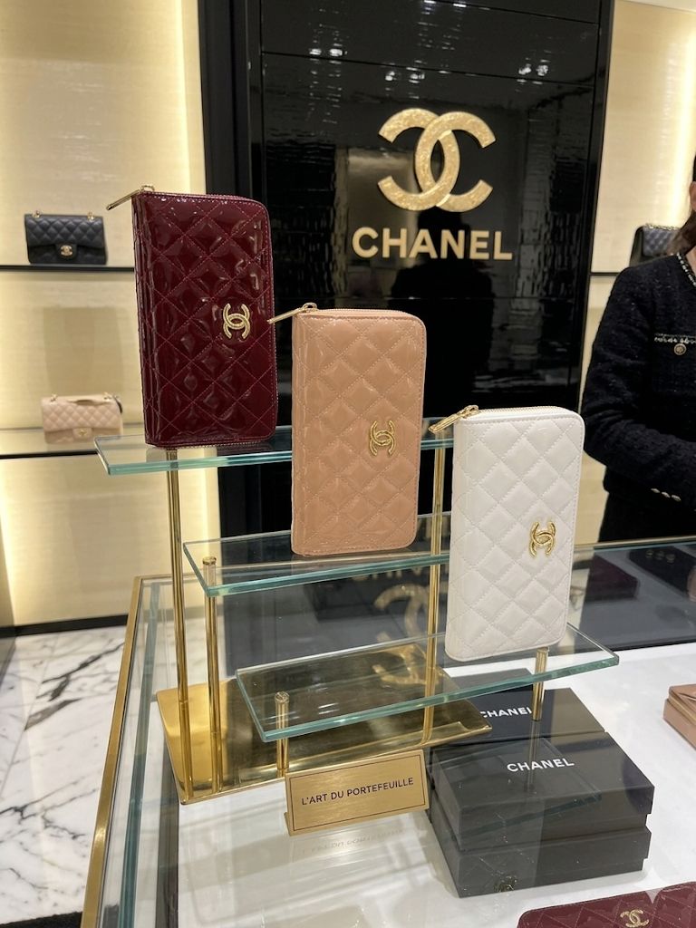 Luxury Chnl long women zipper wallet (set of 2 wallets )