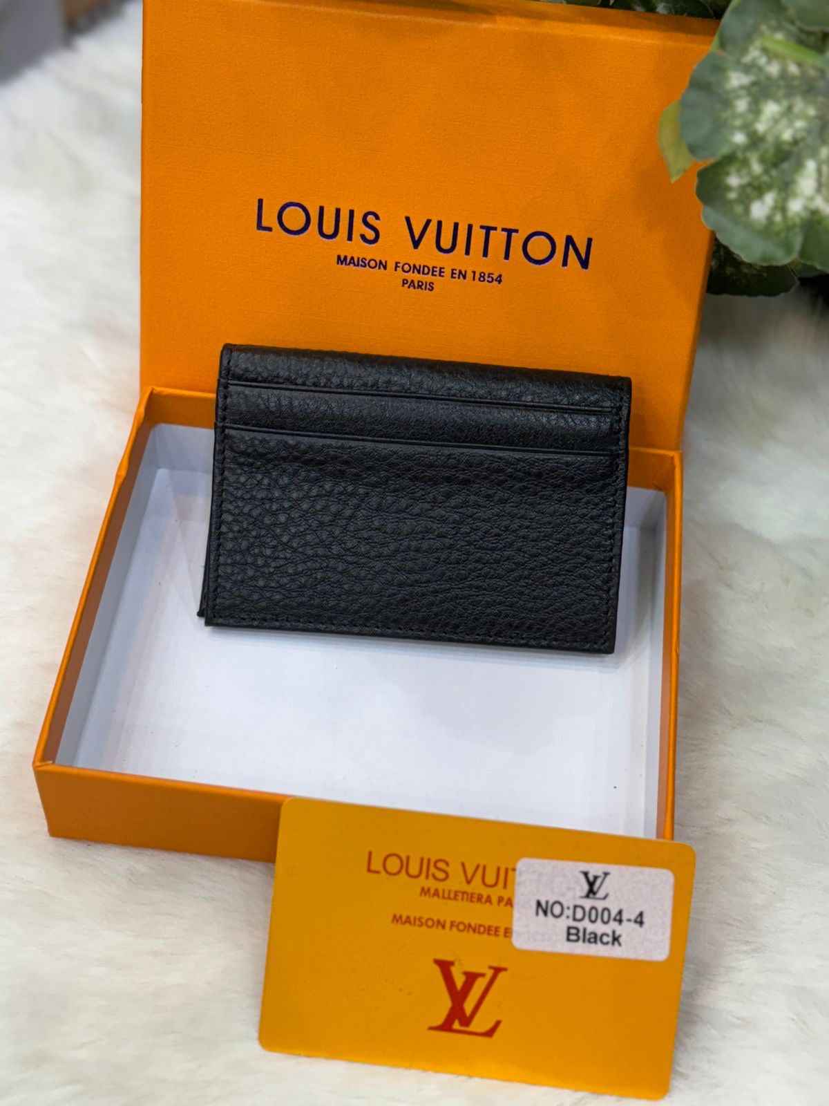 Luxury Louis Vuitton Genuine Leather Card Holder for Men