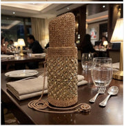 Luxury Lipstick shape crystal rhinestone clutch