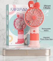 Portable mini RECHARGABLE fan (set of 5 fans )