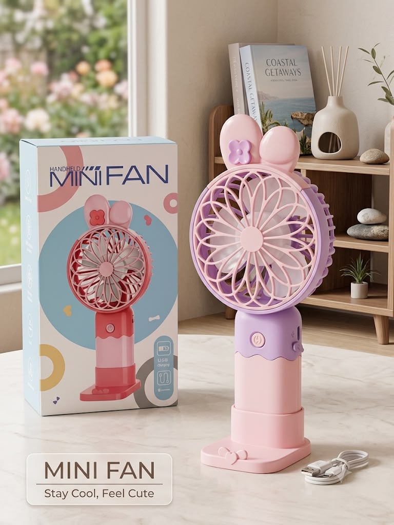 Portable mini RECHARGABLE fan (set of 5 fans )