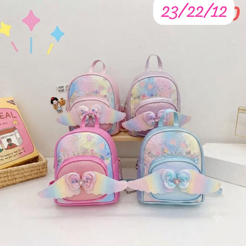 Angel wings sequin backpack for kids