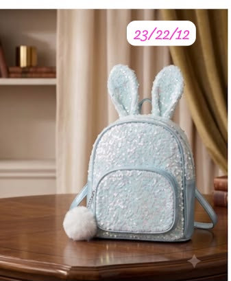 Bunny ears sequin backpack