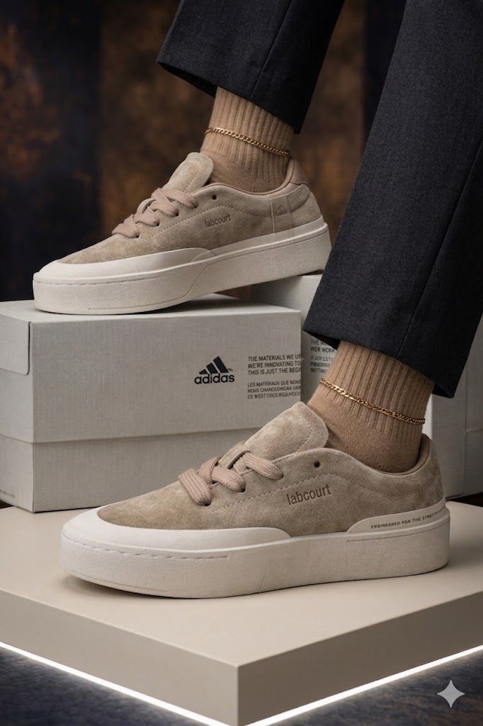 Ads Women Sneakers – Suede Platform Shoes