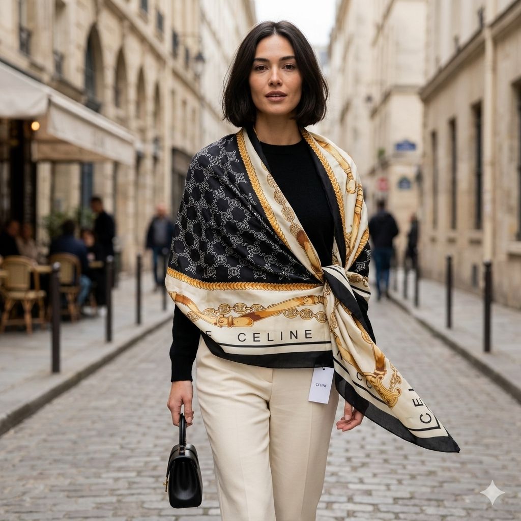 Cel Silk Stoles – Shiny Rectangular Summer Scarves