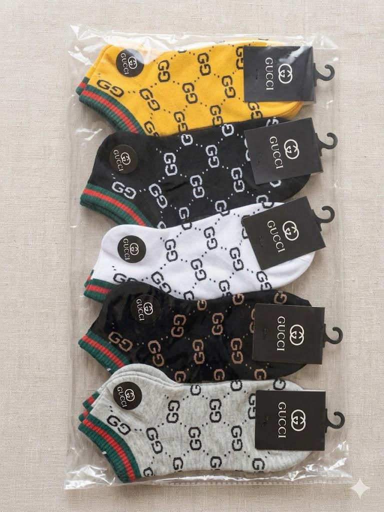 Guc Ankle Socks – Premium Mix Design Socks Set (Pack of 10 Pairs)