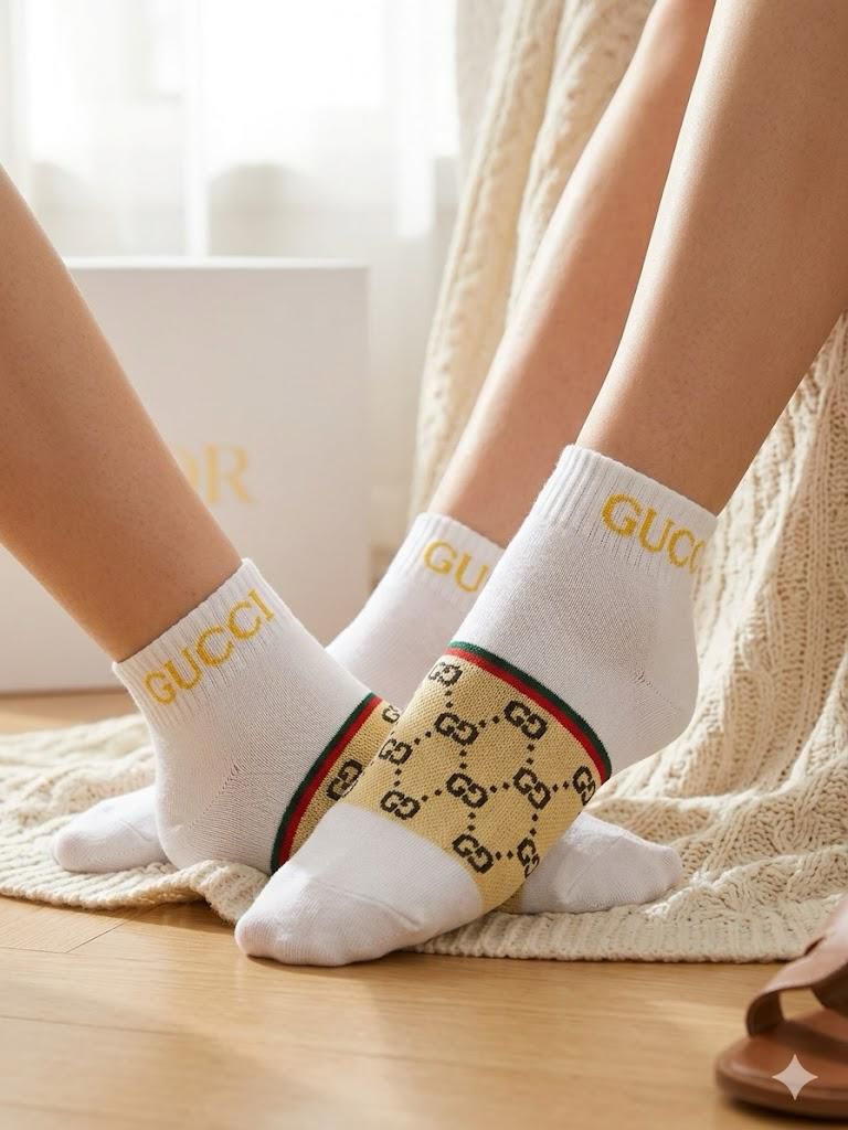 Guc Ankle Socks – Premium Mix Design Socks Set (Pack of 10 Pairs)